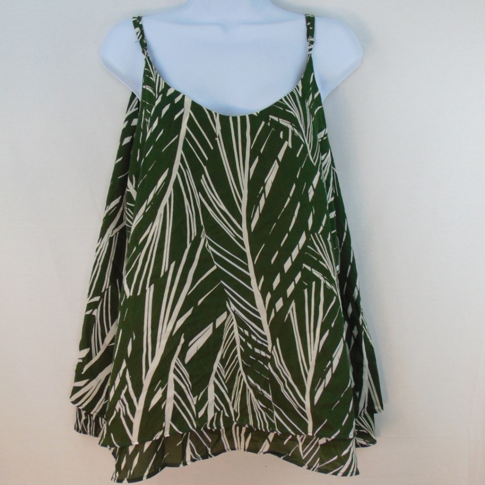 Zac & Rachel Olive/Ivory  Spaghetti Strap Cami Top